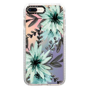 Casetify Blue Asters Watercolor iPhone 8 Plus Case
